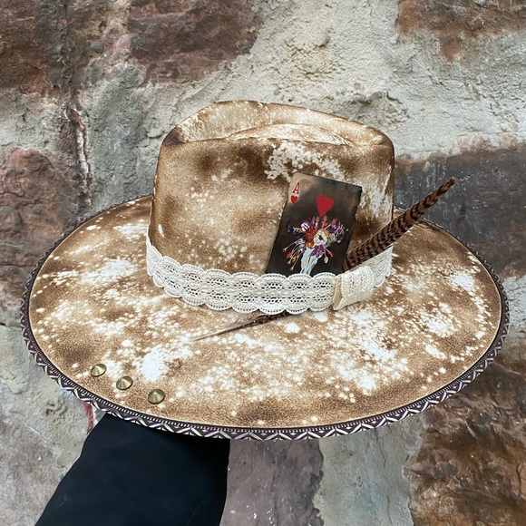 Nwt OS Olive & Pique Hand burned hat - Picture 4 of 10